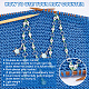 cadenas de contador de filas de tejido de eslabones acrílicos y vidrio craquelado pintado con spray(HJEW-AB00391)-5