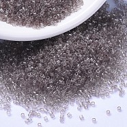 MIYUKI Delica Beads, Cylinder, Japanese Seed Beads, 11/0, (DB1416) Transparent Light Taupe, 1.3x1.6mm, Hole: 0.8mm, about 10000pcs/bag, 50g/bag(SEED-X0054-DB1416)