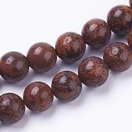 Natural Starburst Jasper Beads Strands, Round, 8~8.5mm, Hole: 1mm, about 46pcs/strand, 15.3~15.5 inch(39~39.5cm)(G-F520-42-8mm)