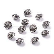 Flat Round Antique Acrylic Beads, Antique Silver Plated, 15x14x11.5mm, Hole: 2mm, about 502pcs/500g(PACR-S206-10AS)