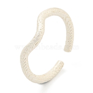 925 Sterling Silver Open Cuff Ring, Plain Band Rings for Women Men, Silver, Adjustable(RJEW-Z036-01S)