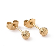 Ion Plating(IP) 304 Stainless Steel Ball Stud Earrings for Women, Golden, 15x4mm, Pin: 0.9mm(EJEW-C038-01G)