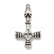 Viking 316 Surgical Stainless Steel Pendants, Pewter Dragon Thor's Hammer Charm, Antique Silver, 45.5x25.5x7mm, Hole: 4.5x7mm(STAS-E212-100AS)