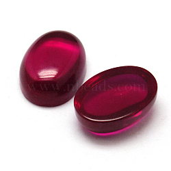 Dyed Oval Red Corundum Cabochons, 8x6mm(X-G-J339-02-6x8mm)