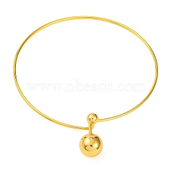 Brass Choker Necklaces, Lead Free & Cadmium Free, Round, Golden, Inner Diameter: 4.88 inch(12.4cm)(NJEW-F326-02G)