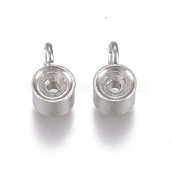 201 Stainless Steel Pendant Rhinestone Settings, For Pointed Back Rivoli Rhinestone, Cone, Stainless Steel Color, Fit for 3mm Rhinestone, 7x4x3mm, Hole: 1.6mm(STAS-G225-02P)