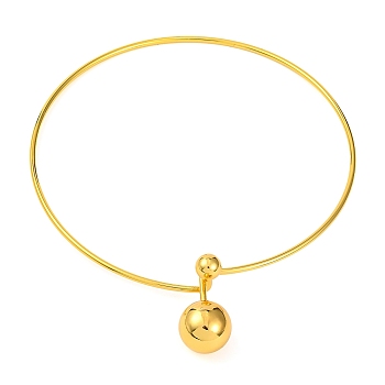 Brass Choker Necklaces, Lead Free & Cadmium Free, Round, Golden, Inner Diameter: 4.88 inch(12.4cm)