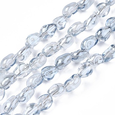Light Blue Snake Glass Beads