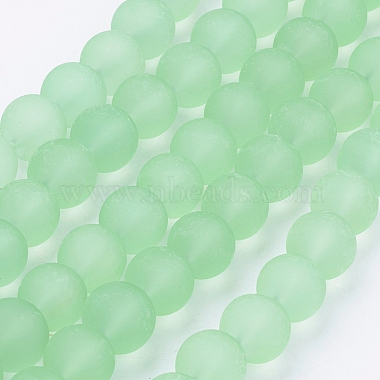 10mm PaleGreen Round Glass Beads