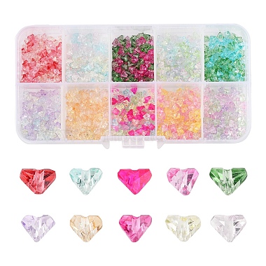 1370Pcs 10 Colors Transparent Glass Beads(GLAA-YW0004-58)-1