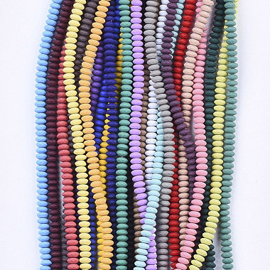 Spray Painted Non-magnetic Synthetic Hematite Beads Strands(G-T124-22)-2