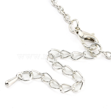 Valentine's Day Acrylic Pendant Necklace with Zinc Alloy Chains(NJEW-D049-01B-P)-3