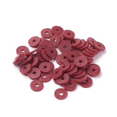 Flat Round Handmade Polymer Clay Beads(CLAY-R067-8.0mm-29)-4