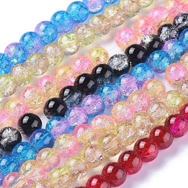 Two Tone Crackle Glass Beads(X-CCG-Q002-8mm-M)-2