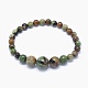 Natural Green Opal Graduated Beads Necklaces and Bracelets Jewelry Sets(SJEW-L132-04)-5