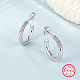 Boucles d'oreilles à tige en argent sterling plaqué rhodium anti-ternissement 925(JZ8068-1)-2