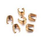 304 Stainless Steel Snap on Bails, Golden, 7x6x4mm, Pin: 1mm(X-STAS-P223-04G)