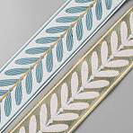 Polyester Jacquard Ribbons, for Cushions Decoration, Medium Aquamarine, 2-3/8 inch(60mm)(SRIB-WH0011-108B)