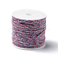 Cotton Braid Thread, with Spool, Round, Pale Violet Red, 1.2mm, about 21.87 Yards(20m)/Roll(OCOR-B003-01A-18)