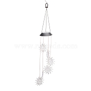 LED Solar Powered Sun Wind Chime, Waterproof, with Resin and Iron Findings, for Outdoor, Garden, Yard, Festival Decoration, Clear, 83cm(HJEW-I009-10)