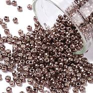 TOHO Round Seed Beads, Japanese Seed Beads, (556) Galvanized Mauve, 11/0, 2.2mm, Hole: 0.8mm, about 50000pcs/pound(SEED-TR11-0556)