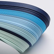 6 Colors Quilling Paper Strips, Gradual Blue, 530x10mm, about 120strips/bag, 20strips/color(X-DIY-J001-10mm-A05)