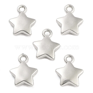 CCB Plastic Pendants, Star, Platinum, 17x13.5x4mm, Hole: 2.2mm, 1163pcs/500g(CCB-S164-58P)