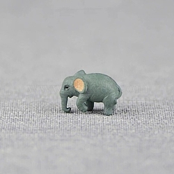 Mini Cartoon PVC Elephant, Light Grey, 26x14x16mm(PW-WG62483-02)