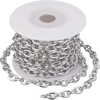 CHGCRAFT DIY Chain Necklace Making Kits, Including 3m Aluminium Curb Chain, Platinum, 10x7x2mm