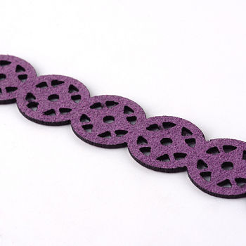 Faux Suede Cords, Faux Suede Lace, Flat Round, Purple, 16x1.5mm, about 1.06 yards(0.97m)/strand