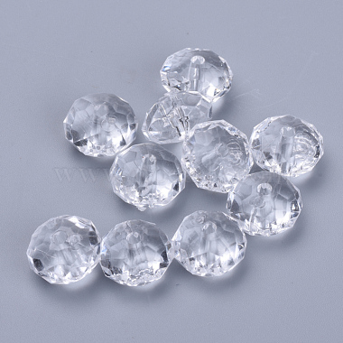 22mm Clear Flat Round Acrylic Beads