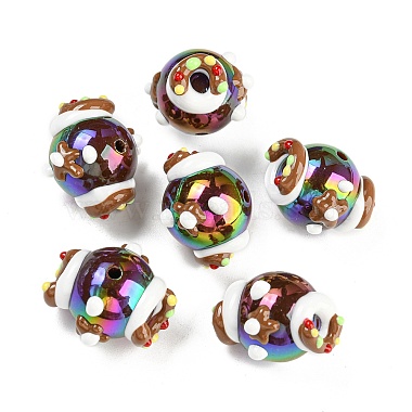 Coconut Brown Oval Acrylic Beads