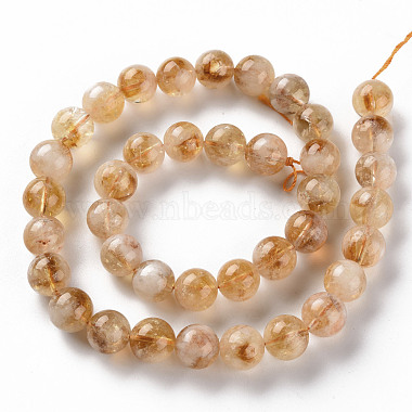 Chapelets de perles de citrine naturelle(G-S362-105D)-2