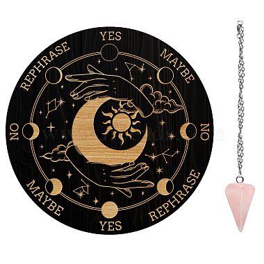 Mixed Color Rose Quartz Dowsing Pendulum Kits