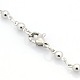 Casual Style 304 Stainless Steel Ball Link Chain Bracelets(STAS-O036-06P)-2