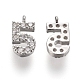 Brass Micro Pave Clear Cubic Zirconia Charms(ZIRC-L075-60A-05P)-1