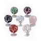 Adjustable Natural & Synthetic Mixed Stone Finger Rings(RJEW-L090-A)-1
