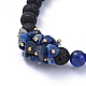 Natural Lava Rock Round Beads Stretch Bracelets(BJEW-JB05118)-3