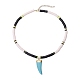 colliers à pendentif perles heishi en argile polymère fait à la main(X1-NJEW-JN02816)-1