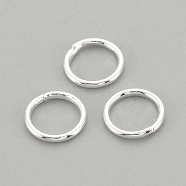 925 Sterling Silver Round Rings, Soldered Jump Rings, Silver, 6x0.7mm, 4mm inner diameter(X-STER-S002-58)