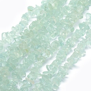 Glass Beads Strands, Imitation Aquamarine, Chip, Pale Turquoise, 5~8mm, Hole: 1mm, about 33 inch(84cm)(X-G-P332-28)