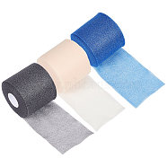 3 Rolls 3 Colors Sponge Underwrap Bandages, Pre-Wrap Sports Tape for Athletic Elbow Knees Ankles, Bicycle Handle, Racket, Mixed Color, 70x0.1mm, about 27m/roll, 1 roll/color(AJEW-GF0006-45)