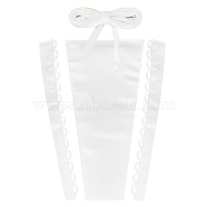 Bridal Dress Zipper Replacement, Adjustable Fit Satin Corset Back Kit, Lace-up Formal Prom Dress, White, 480~4400x14~210x2~3mm(AJEW-WH0348-97B-01)