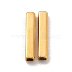 Ion Plating(IP) 304 Stainless Steel Beads, Rectangle, Real 18K Gold Plated, 20x4x4mm, Hole: 2.7x2.7mm(STAS-H179-04I-G)