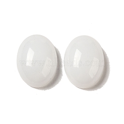 Glass Cabochons, Imitation Gemstone, Oval, White, 18x13x6.5mm(GLAA-B017-06E-01)