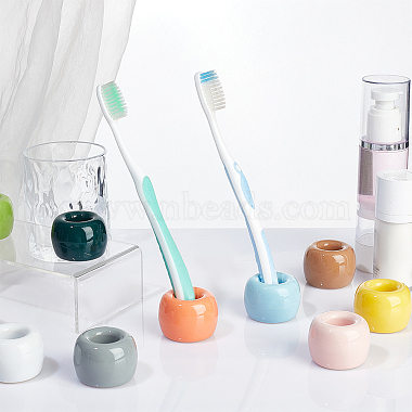 12Pcs 12 Colors Ceramic Toothbrush Base(AJEW-GA0005-80)-5