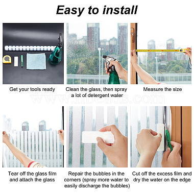 Autocollants de film de confidentialité pour fenêtre en PVC translucide(DIY-WH0304-186B)-5