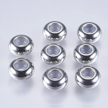 Stainless Steel Color Rondelle 201 Stainless Steel Stopper Beads