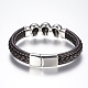 Men's Braided Leather Cord Bracelets(BJEW-H559-18B)-3