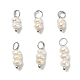 6 pcs 2 styles pendentifs en perles de culture d'eau douce naturelles(PALLOY-JF02265-01)-1